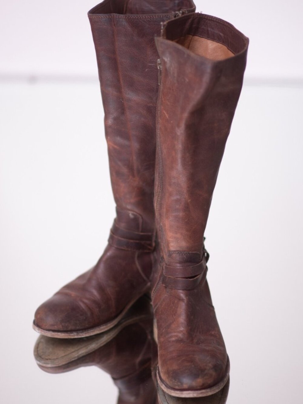 Vintage Frye Boots Womens 7.5 Campus Style Distressed Tall Festival Western Boho